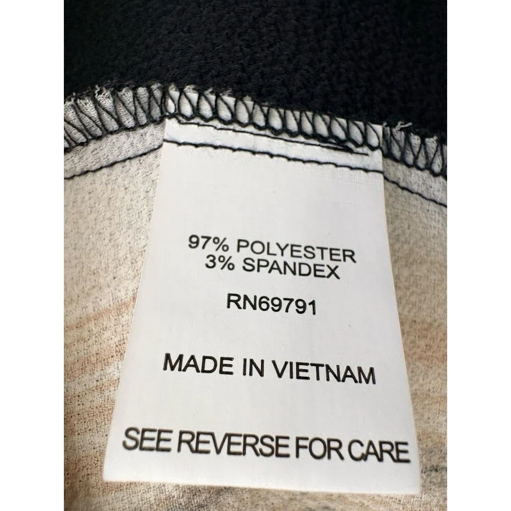 Roz & Ali Blouse Black Floral Tie Front Long Sleeve Button Top New - Picture 5 of 6